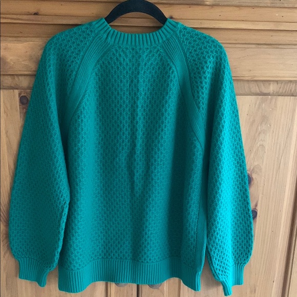 Loft Green Cotton Sweater, XL, NWT - Picture 4 of 5